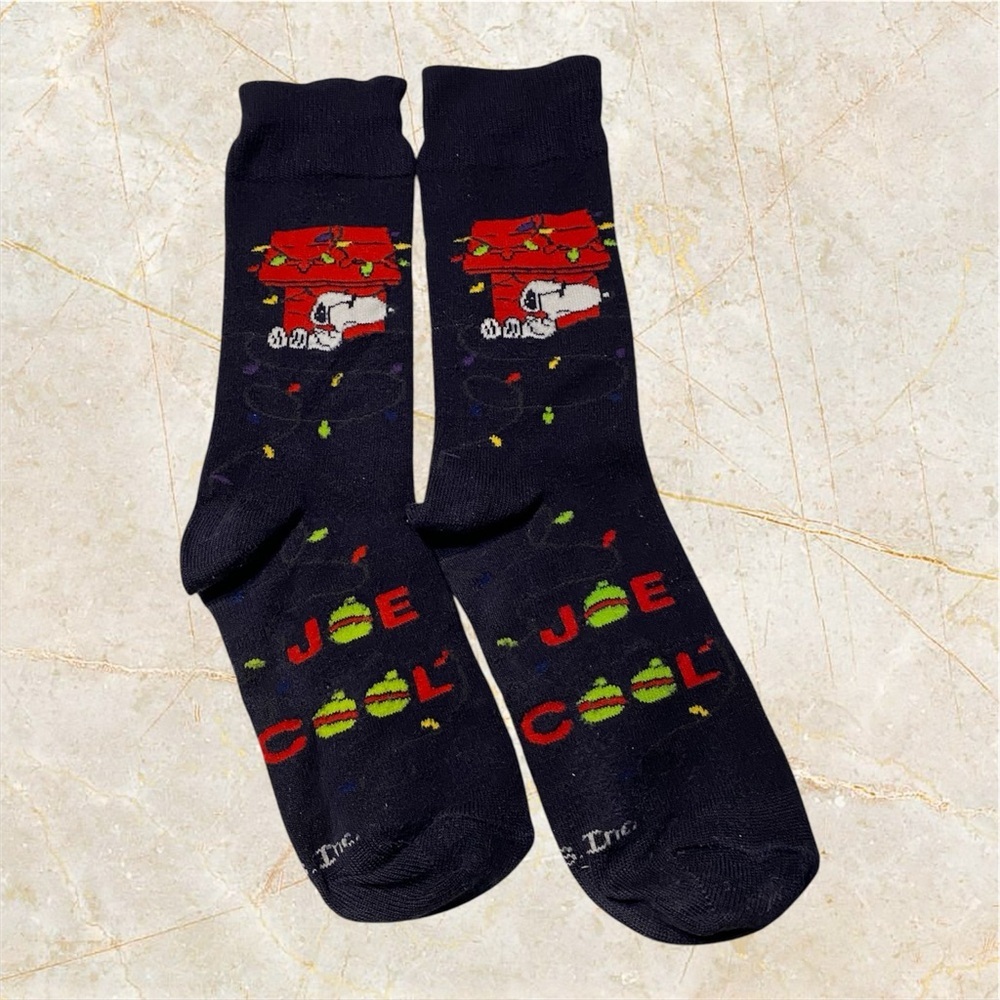 Black Snoopy Joe Cool Socks
